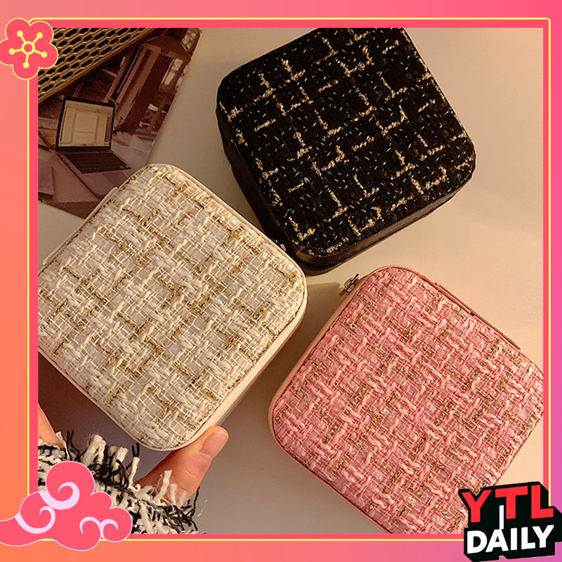 หนังกล่องเก็บเครื่องประดับ Rhinestone เงาตกแต่งแบบพกพามินิกรณีจอแสดงผล Jewellery กล่อง Orangize สําหรับต่างหูแหวนสร้อยคอ