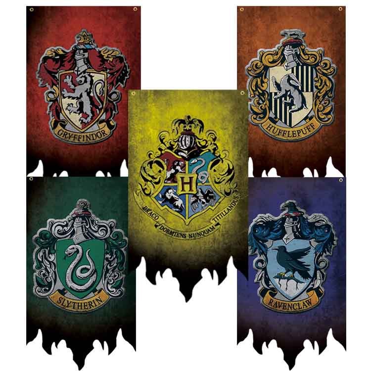 30*50 ซม. Harries Hogwarts College ตกแต่งธง Shabby สไตล์ Halloween Party Supplies ตกแต่งแบนเนอร์