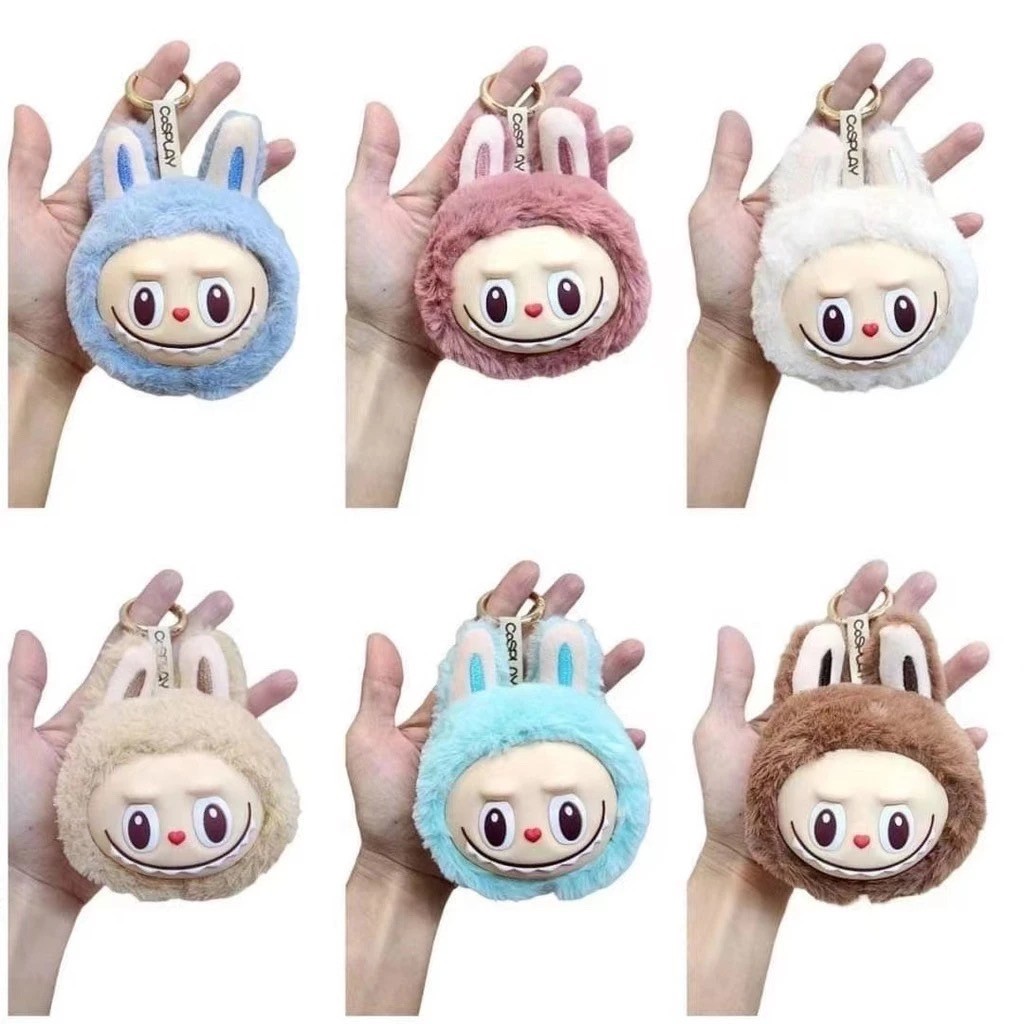 ขายดีมาก พวงกุญแจlabubu.ลาบูบู้หน้าซิลิโคน ขนาด4.5นิ้ว งานดีมาใหม่ ใช้ห้อยกุญแจรถ กระเป๋าเรียน ตัวเล็กน่ารัก พร้อมส่ง