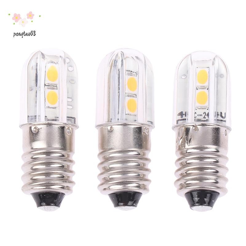 Pengatao03 E10 หลอดไฟ LED 6V 12V 24V อัพเกรดหลอดไฟ 4LED เปลี่ยนโคมไฟสําหรับไฟฉายตัวบ่งชี้หลอดไฟไฟหน้ามอเตอร์จักรยานหลอดไฟ LED ใหม่