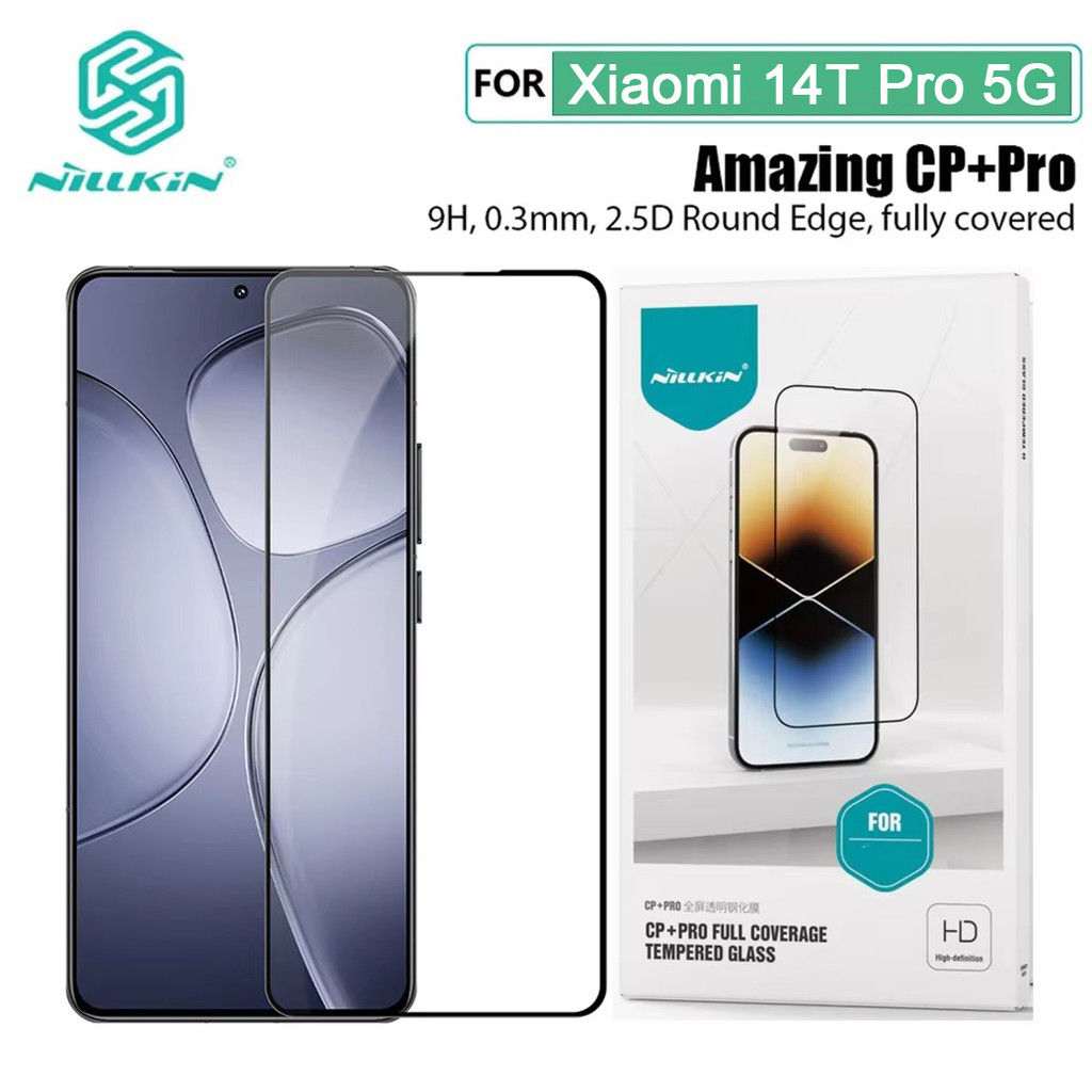 ฟิล์มกระจก Xiaomi 14T Nillkin CP+Pro แบบเต็มจอ ฟิล์มกระจกสำหรับ Xiaomi Mi 14T Pro 5G