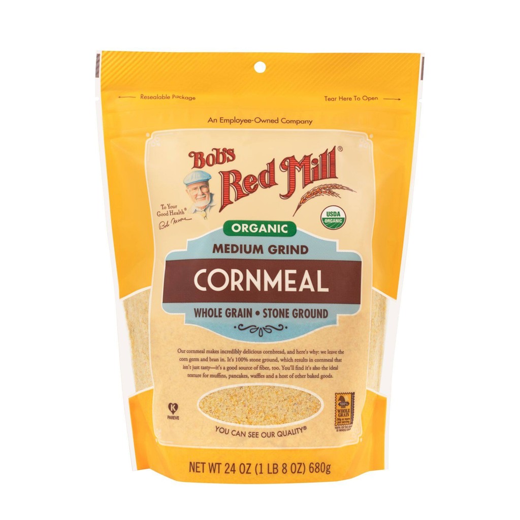 Bob's Red Mill Organic Medium Grind Cornmeal 680g