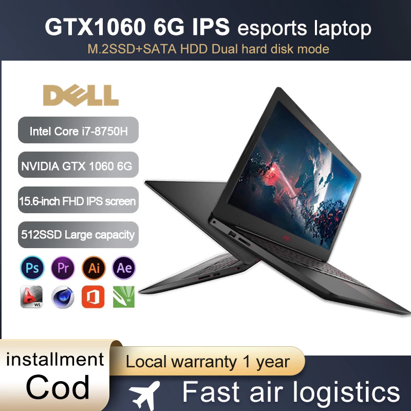 DELL gaming laptop for sale/eighth generation processor/Core i5 + i7 GTX1060 /GTX1050 FHD /Suitable 