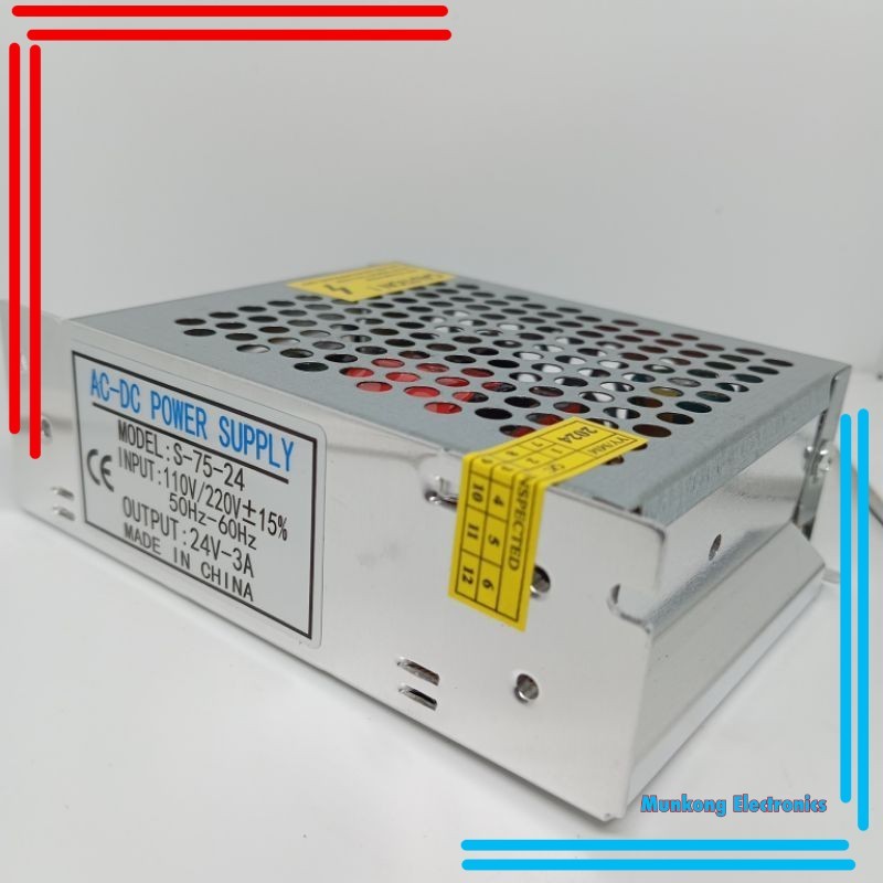ของใหม่! สวิทชิ่ง 24V3A  หม้อแปลงไฟฟ้า หม้อแปลงไฟ สวิทชิ่ง 220Vac 24Vdc 12VdC