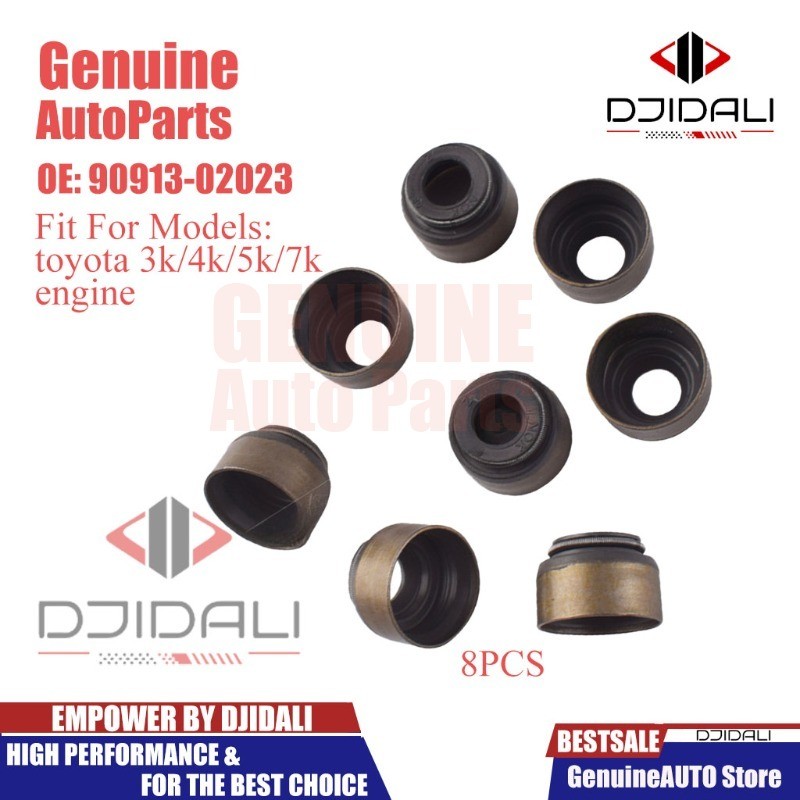 (8 ชิ้น) ชุดซีลวาล์วสําหรับ TOYOTA ทั้งหมด 3K/4K/5K/7K ENGINE 90913-02023