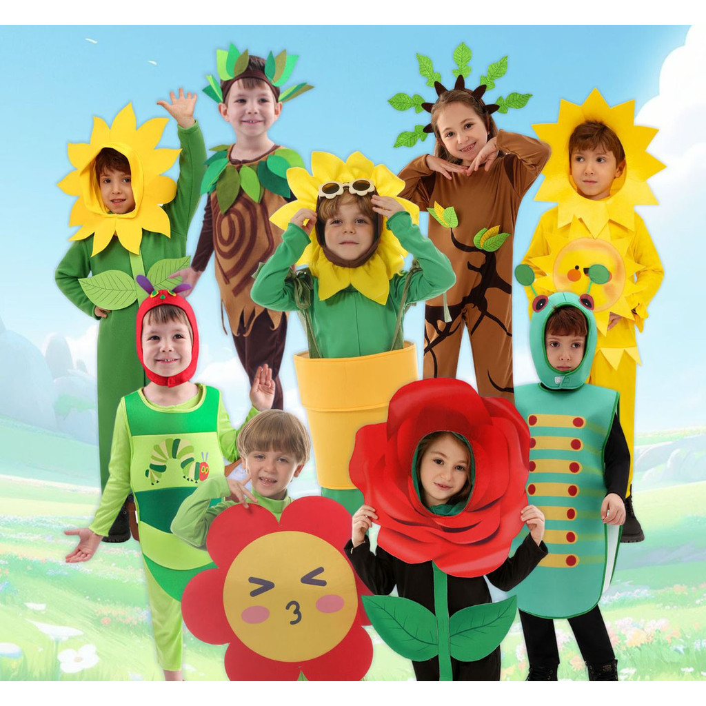 เครื่องแต่งกายสำหรับเด็ก หนอนผีเสื้อดอกทานตะวัน ชุดคอสเพลย์ - ชุดแฟนซีงานวันเกิด งานเลี้ยง ฮาโลวีน (เนื้อผ้านุ่ม)