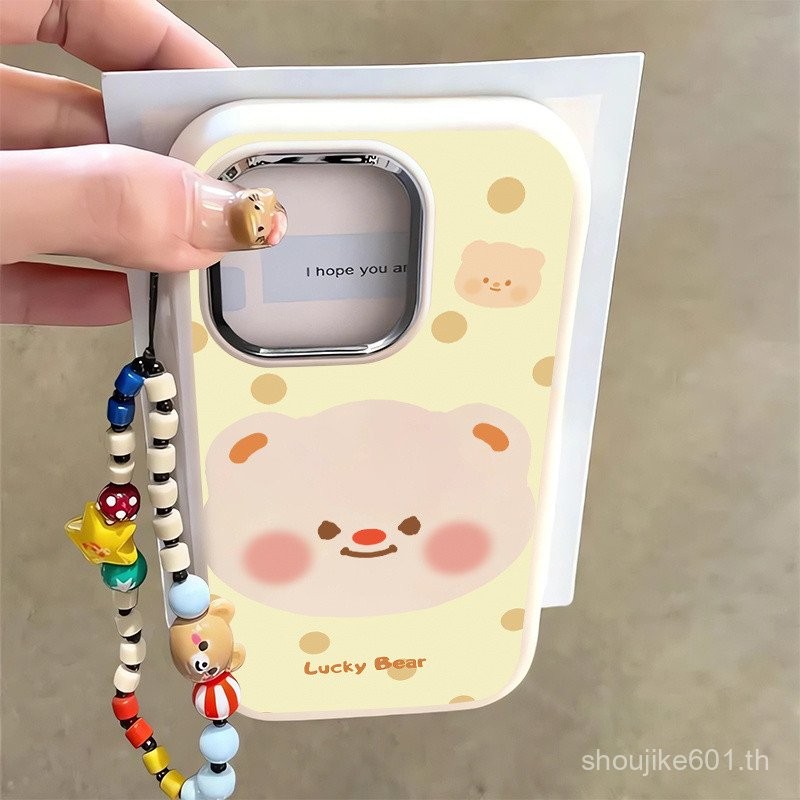 5เคสมือถือลายหมีเนยกลวงสำหรับแอปเปิ้ล12 14/15/11กรอบโลหะสำหรับ iphone13pro
