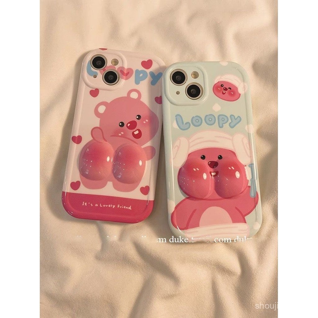 รักรูบี้ Apple 14PROMAX เคสมือถือ iphone13/12/11หยิกเพลง7/8Plus นุ่ม XR/XS
