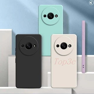 เคส Redmi A3 สีทึบ Redmi A3 เคสซิลิโคนป้องกันการตกสีธรรมดาเรียบง่าย YT