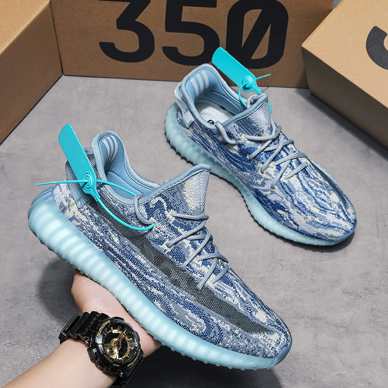Yeezy350 รองเท้ามะพร้าว Gypsophila รองเท้าผ้าใบ Casual ร้อนจริงคู่รองเท้าวิ่งลําลอง