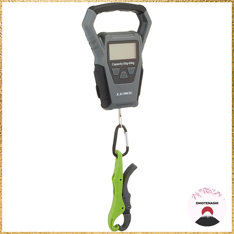 Gamakatsu Digital Scale 50kg LE121 Fishing Scale with Measuring Tape Hanging Scale