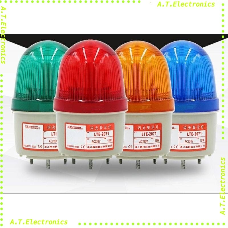 LTE-2071 ไฟหมุน ไฟเตือน 12v 24v 220v สีแดง เขียว เหลืองสินค้า​พร้อ​มส่ง​ใน​ไทย​หลอด​led มีเสียง