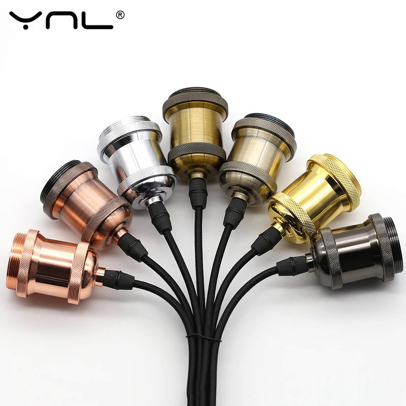 Modern Aluminum Pendant Lights E27 Lamp Holder 110V 220V LED Lights Incandescent Vintage Retro Ediso