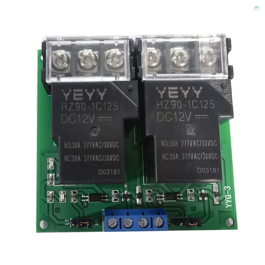 Yb1 รีเลย์ Module2-Channel DC 12V 30A รีเลย์บอร์ดโมดูล Optocoupler การแยกทริกเกอร์สูง/ต่ํา
