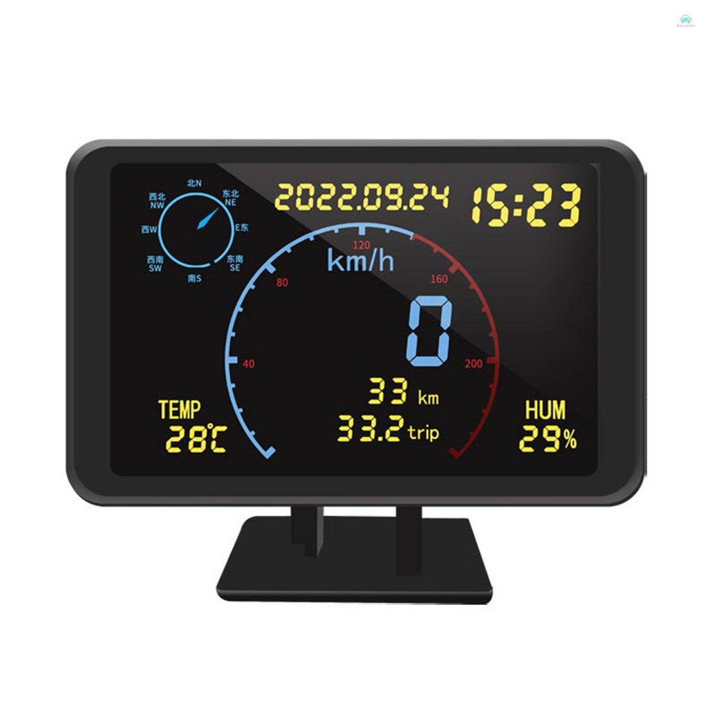 Yb head up displayDigital GPS Speedometer เครื่องวัดระยะทาง 4.7 นิ้วจอแสดงผล LCD HUD พร้อม Over Speeding Alarm สําหรับทั้งหมด 5-24V รถ
