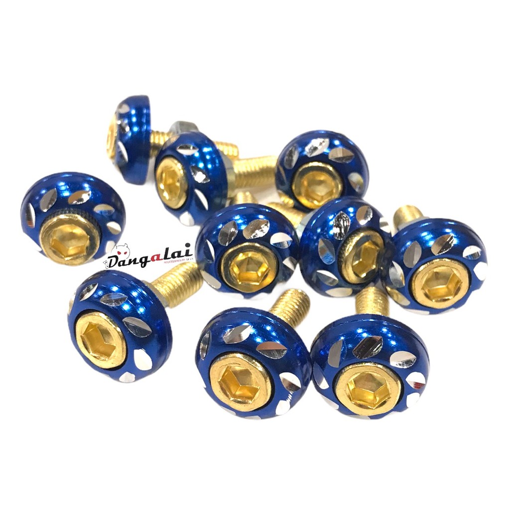 ชุดน็อตซาลาเปากลัดลาย เบอร์ 10 (1ชุด มี 10 ตัว) มีให้เลือกหลากสี - รูปที่ 2