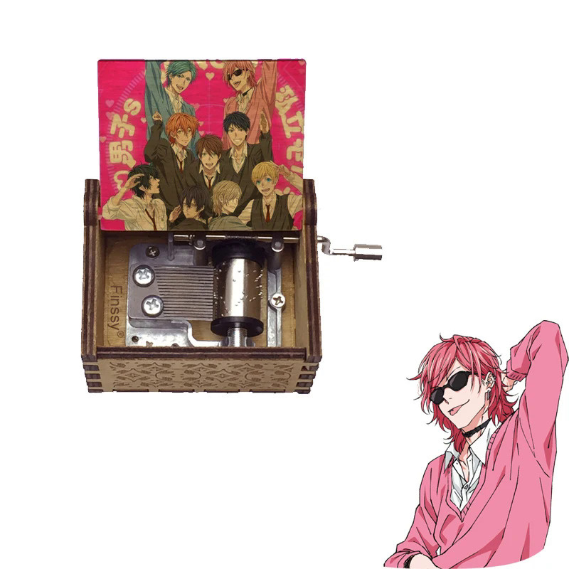 Yarichin B Club Ayato Yuri Music Box Figure Print Wooden Hand Touch You Musical Anime Friends Cospla