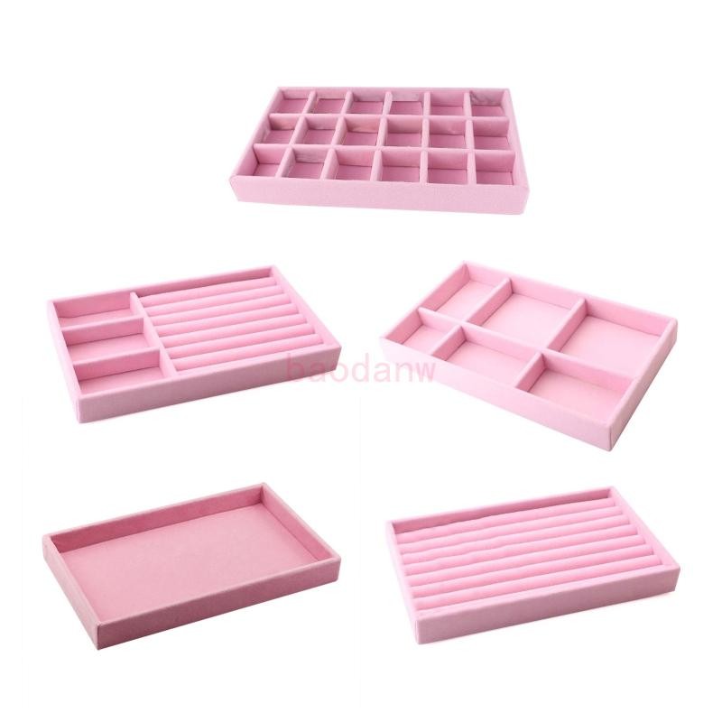 Bdw กํามะหยี่ถาดเครื่องประดับแหวนต่างหู Organizer Stackable เครื่องประดับลิ้นชัก Organiser