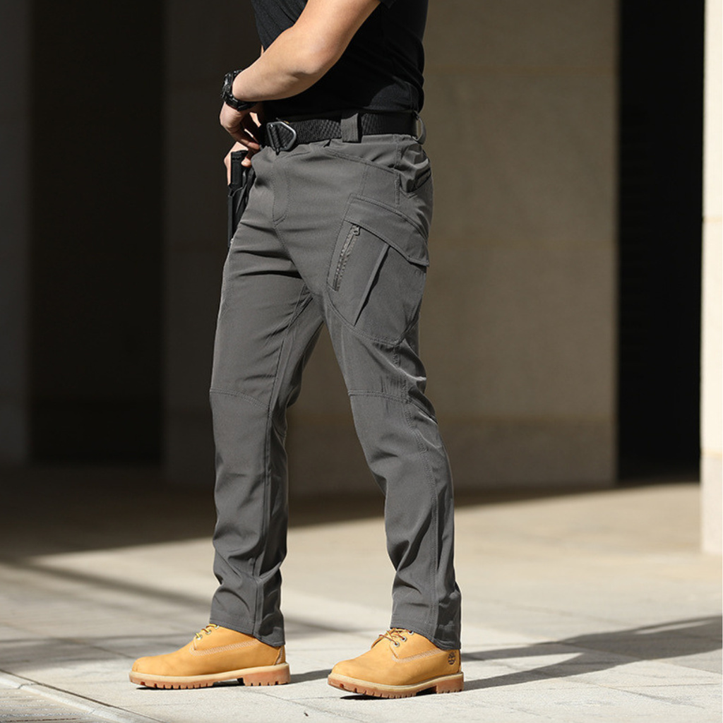 IX9 กางเกงคาร์โก้ กางเกงยุทธวิธี ผ้ายืด ผ้าริปสตอปกันน้ำ มีช่องกระเป๋าหลายช่อง XS-4XL