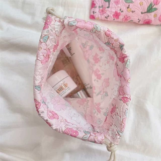 พร้อมส่ง🇹🇭 A038 กระเป๋าเครื่องสำอาง ลายการ์ตูนผ้านุ่มนิ่ม ถุงหูรูด กระเป๋าเชือกรูด กระเป๋าสตางค์ต่างๆ กระเป๋าจัดระเบียบ