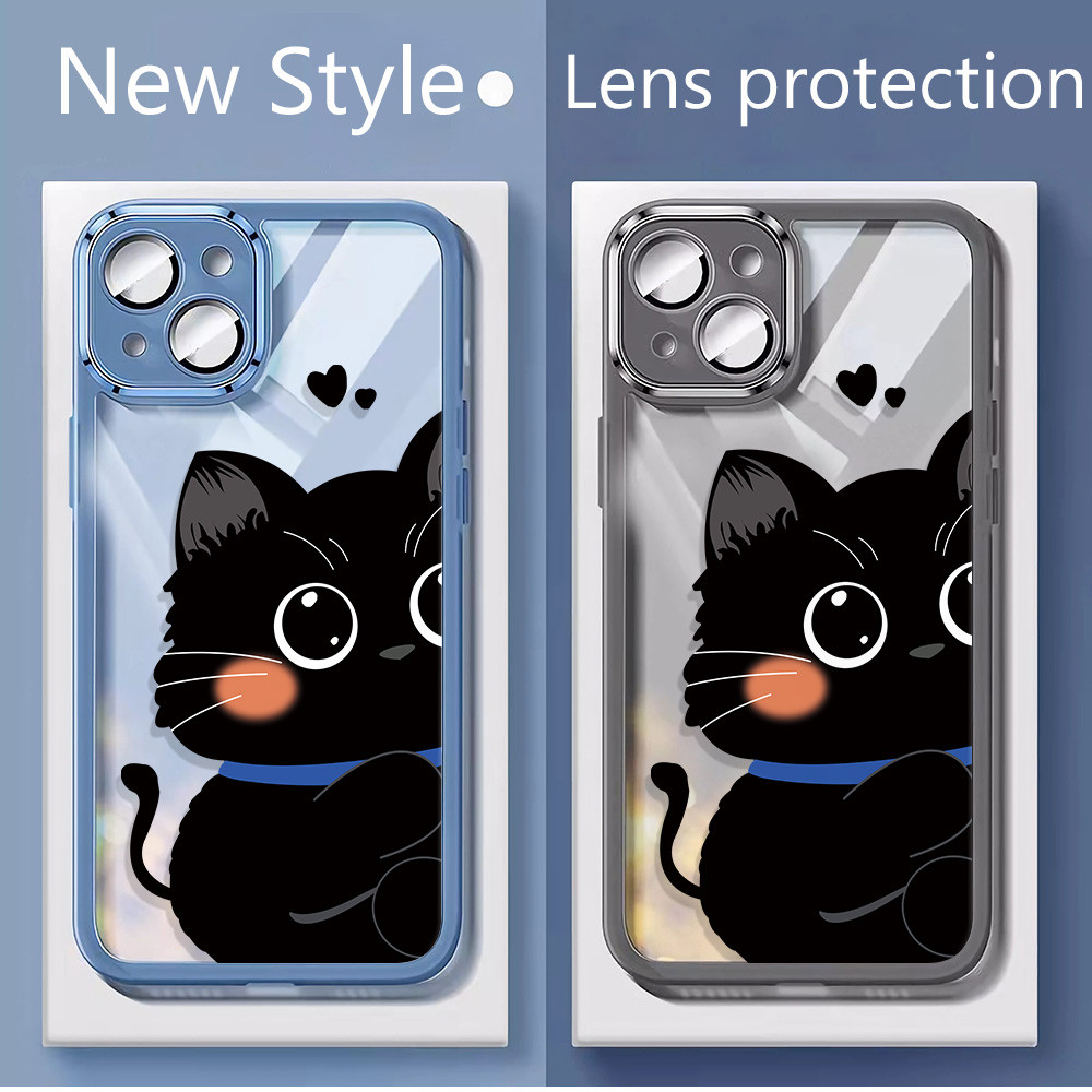 Black Cat สําหรับ Samsung Note20u S20 Fe S21fe S22 S22p S22u S23 S23 Plus S23 Ultra S23fe S24 S24p S