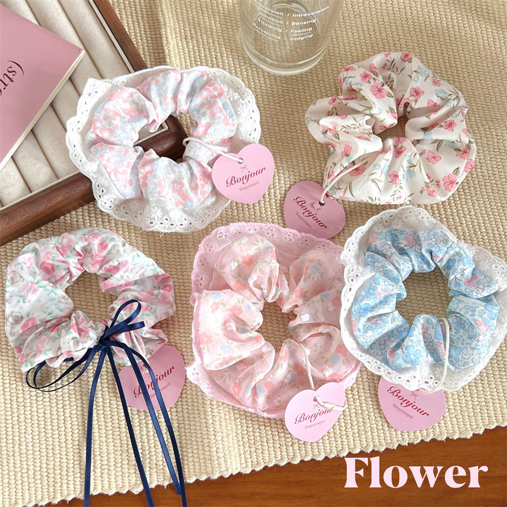 แฟชั่น เกาหลีลูกไม้โบว์ดอกไม้เชือกผมหญิง อิน ของขวัญวันเกิดนักเรียนน่ารัก
