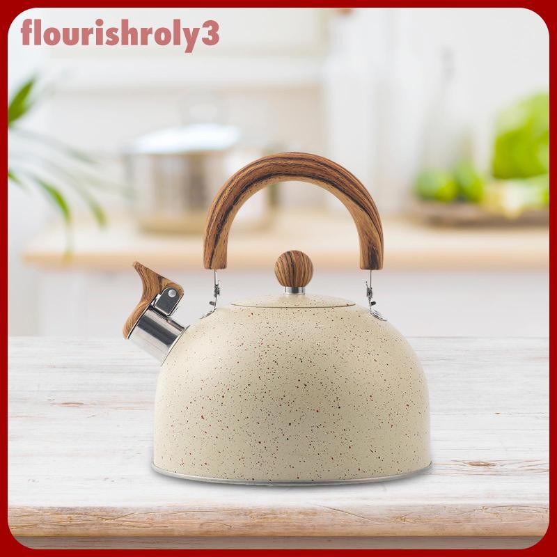[Flurish] Stovetop Tea Kettle 95 ออนซ์กาน้ําชานกหวีดทนความร้อนเหมาะสําหรับแหล่งปิคนิคกลางแจ้ง 2.95 Quart Teakettle