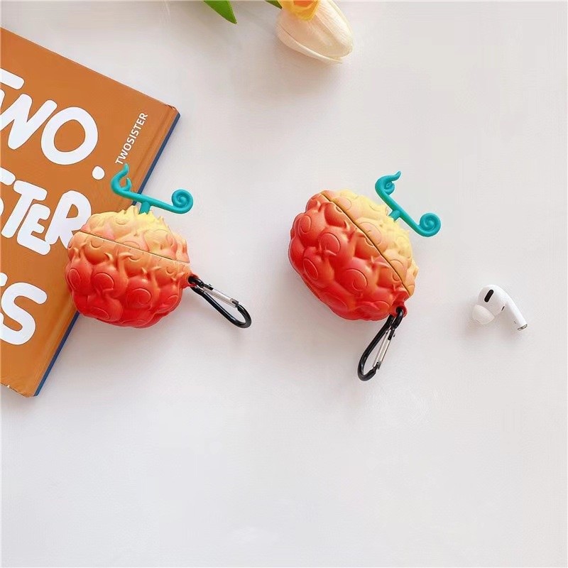 3D Devil Fruit ปลอกซิลิโคนสําหรับ AirPods 1 2 3 4 ANC รูปที่ 5