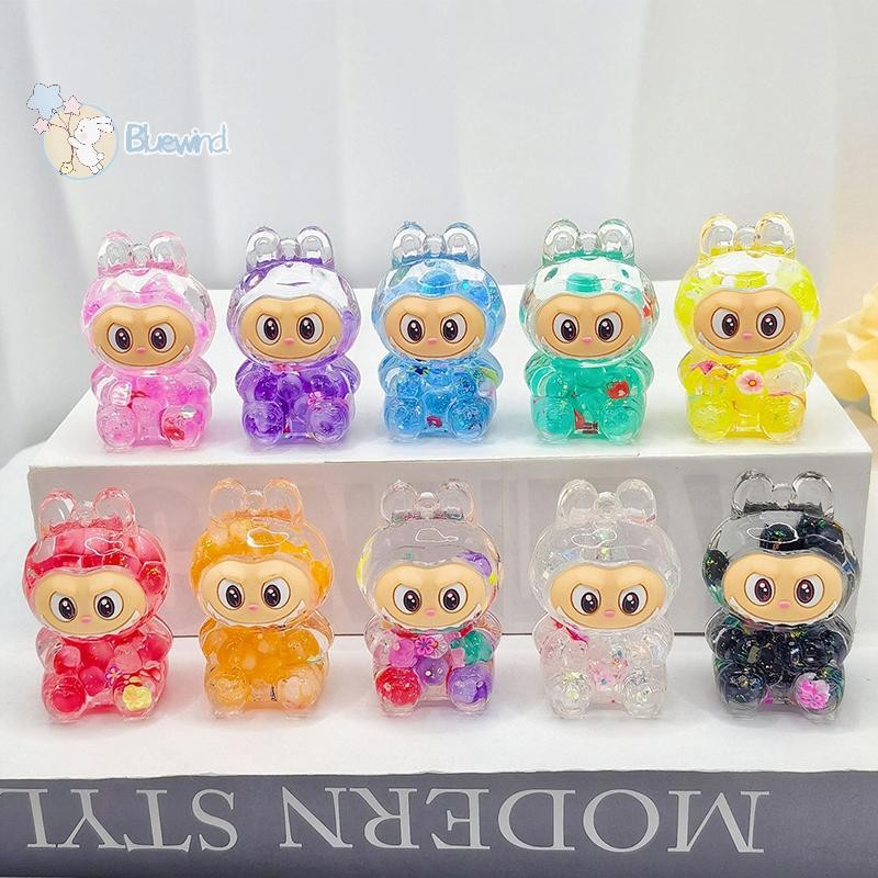 [Bluewind] อะคริลิค Creative Quicksand เครื่องประดับ Noctilucent Bubble Bead Labubu ระเบิดแฟลชขวดทรายพวงกุญแจจี้ DIY อุปกรณ์เสริมใหม่