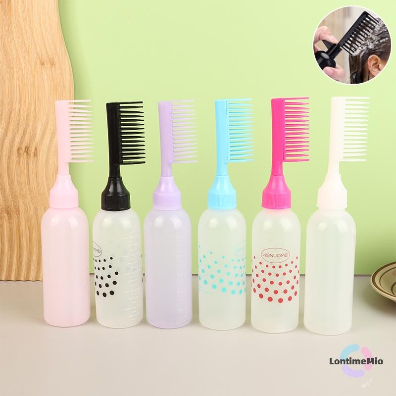 Lontimemio] Scalp Potion Oil Applicator ขวดหวีแชมพูทําผมย้อมผมรีฟิลสีผมเครื่องมือจัดแต่งทรงผมใหม่