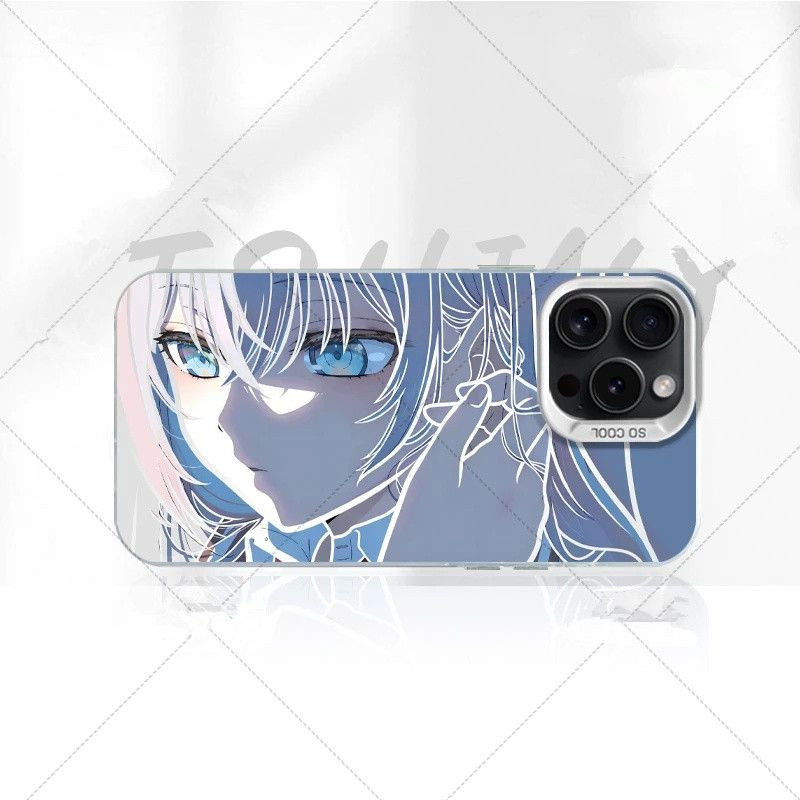 16 Pro Max Ellie เพื่อนร่วมชั้น Frosted สีเงินเหมาะสําหรับ iPhone 15 14 13 12 11 xs xr 7/8 เคสโทรศัพท์ High-End เฉพาะ