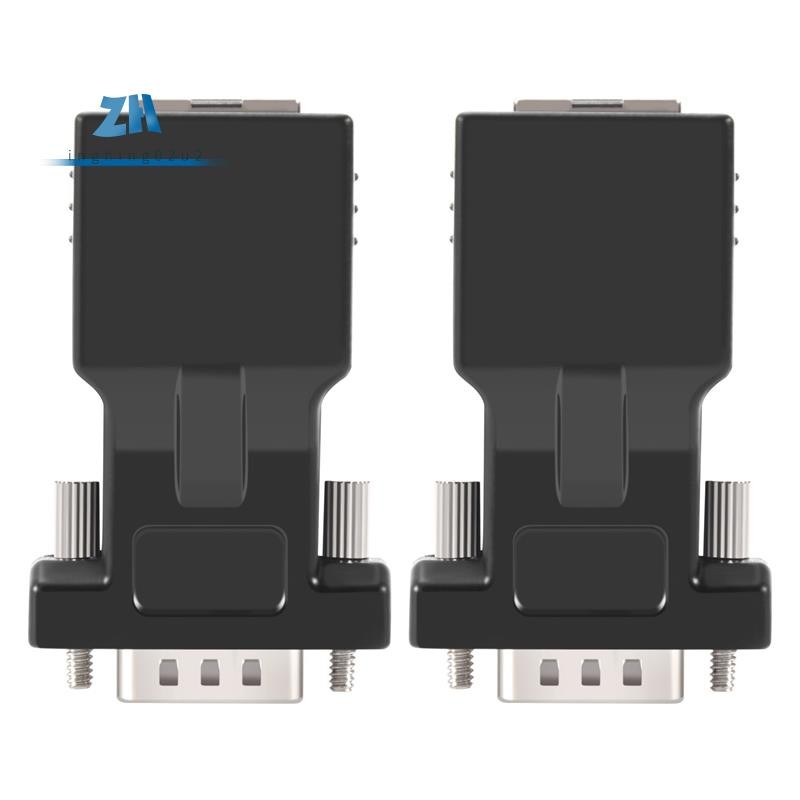 2 แพ็ค VGA Extender ชาย RJ45 CAT5 CAT6 20M อะแดปเตอร์สายเคเบิลเครือข่าย COM พอร์ต to LAN Ethernet พอร์ต Converter