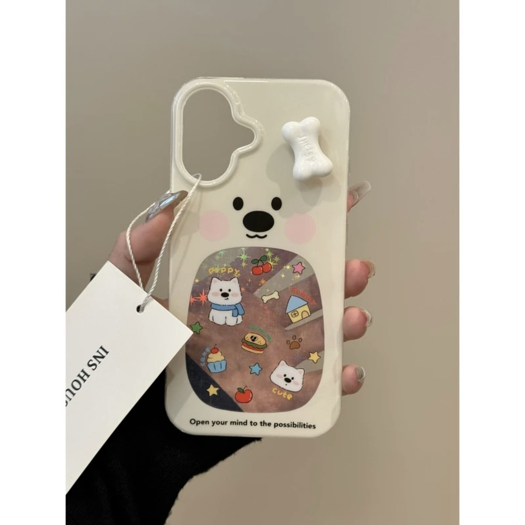การ์ตูนน่ารัก West Highland เหมาะสําหรับ Apple 16/15/14 เคสโทรศัพท์ iphone13/12/11 Soft xs/xr78p