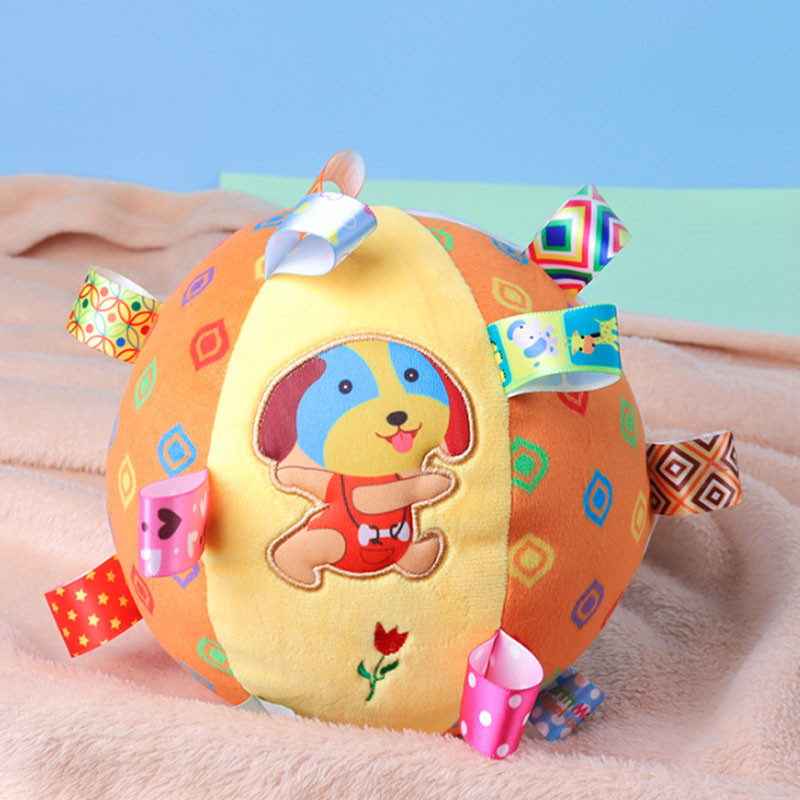 Oldlaiben ลูกบอลผ้า บอลชวนคลาน มีเสียงกรุ้งกริ้ง สีสันสดใส - รูปที่ 3