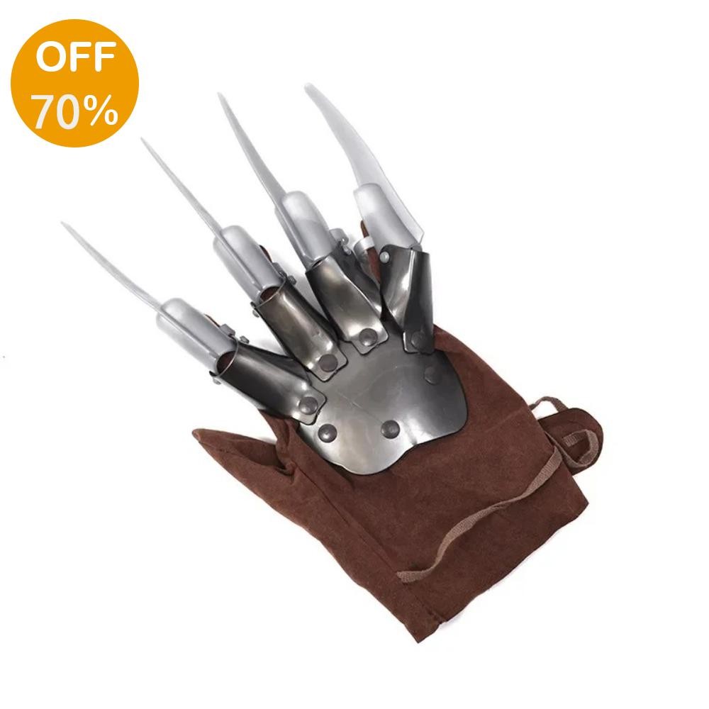 ATHALF ตลก Freddy ถุงมือ, ถุงมือนักฆ่า Claws Wolverine Ghost Claw, ถุงมือคอสเพลย์ Freddy Krueger ถุง