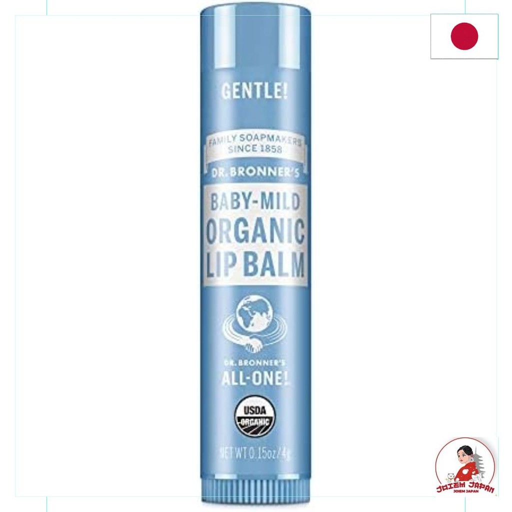 【Direct from Japan】Dr.Bronner's Dr.Bronner's Organic Lip Balm BA (Baby Mild) 4g มอยซ์เจอไรเซอร์