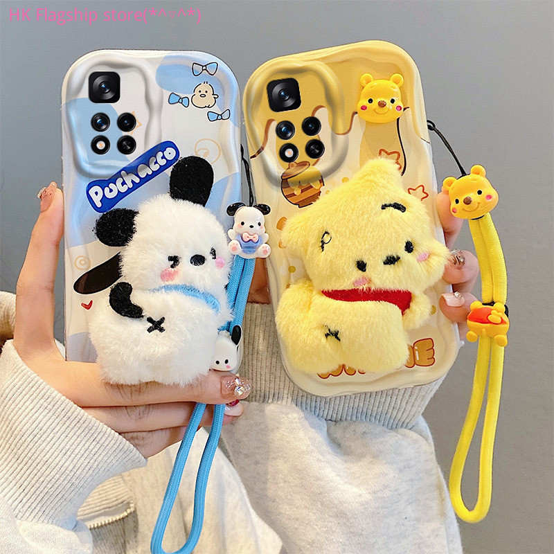 เคส Redmi 10 4G การ์ตูนการ์ตูน ตุ๊กตา Plush TPU Cartoon เคสโทรศัพท์ซิลิโคนอ่อนนุ่ม PQGGZ