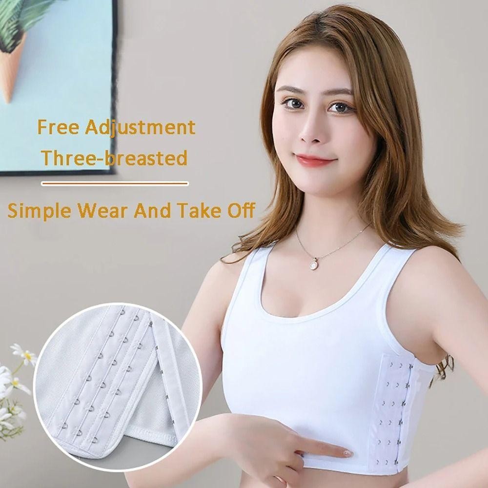 Turem 1 ชิ้น Chest Shaper, Trans เลสเบี้ยนเลสเบี้ยนเสื้อทอม, เสื้อกั๊กแบนเต้านมรัดตัวชุดชั้นใน Breast Binder - รูปที่ 4