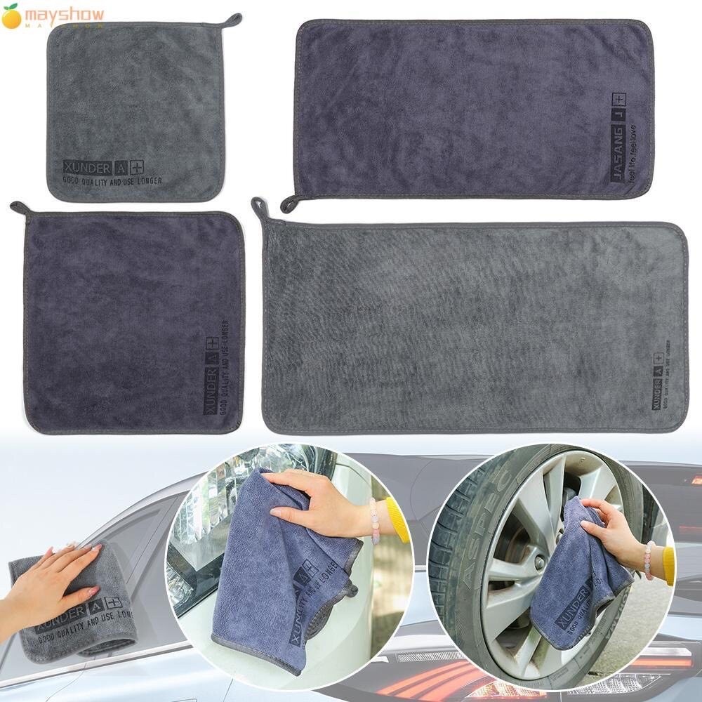 ผ้าขนหนูหนังนิ่ม ผ้าเช็ดรถ ไมโครไฟเบอร์ ดูดซับได้ดี  เช็ดรถ บ้านๆ ขัดเงา สองด้านๆ - รูปที่ 6