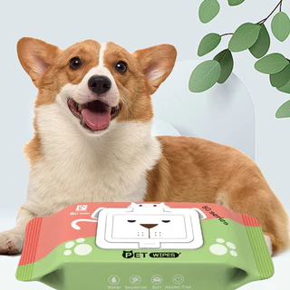ทิชชู่เปียก 80 แผ่น แผ่นเช็ดแมว ทิชชู่หมา Pet wipes ทิชชู่เปียกสัตว์เลี้ยง สำหรับเช็ดสัตว์เลี้ยง