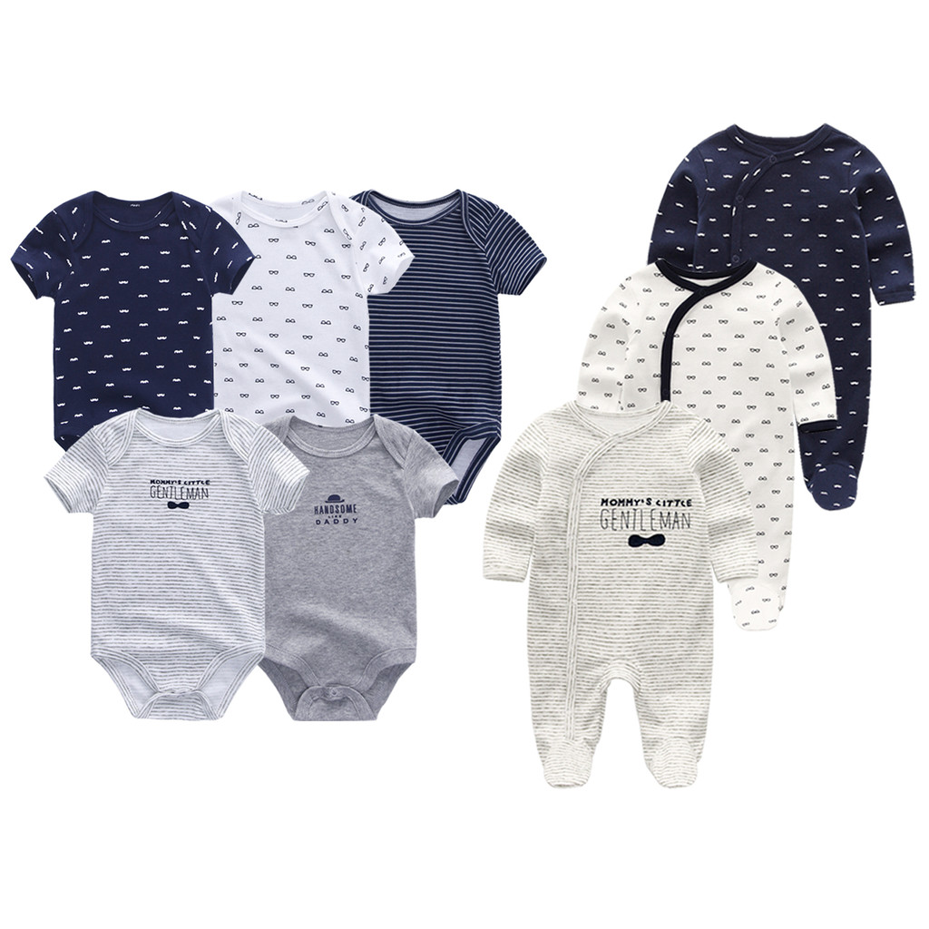 คิดดี้ซูม การ์ตูนทารกแรกเกิดเสื้อผ้า 5 ชิ้นแขนสั้นบอดี้สูทเด็กและ 3 ชิ้นเสื้อคลุมหลวมๆทารกนุ่มเสื้อผ้าเด็ก - รูปที่ 2