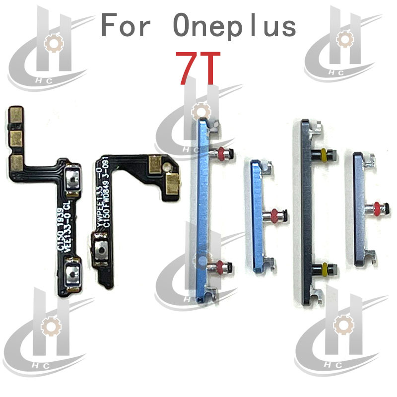 สําหรับ Oneplus 7T ปุ่มปรับระดับเสียงด้านข้าง Flex Cable Keys ปุ่มปิดปุ่มปรับระดับเสียงขึ้นและลงด้านข้างอะไหล่ทดแทน