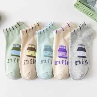 HOME818 ถุงเท้าข้อสั้นเกาหลี ถุงเท้าแฟชั่น (5ลาย/10คู่) มีให้เลือกหลายแบบ ใส่ได้ทั้ง ช/ญ พร้อมส่ง