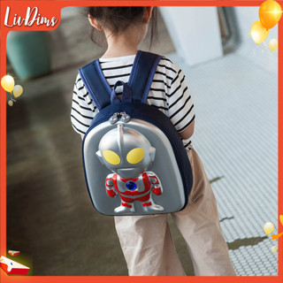 Liv Dims🌸อุลตร้าแมนกระเป๋าเป้สะพายหลังเด็กอนุบาลการ์ตูนเด็กน…