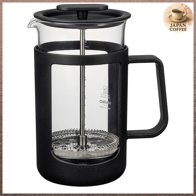 HARIO Café Press U Press Coffee, Heat-resistant Glass, Practical Capacity 600ml, CPU-4-B Black