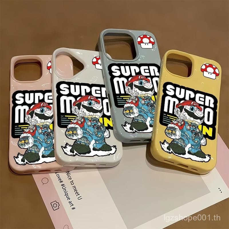 Mario น่ารักนักบินอวกาศ shell sharp และ clear 1366 สําหรับ iPhone 15 16 11 14 13 12 13PRO 12PRO 13PR