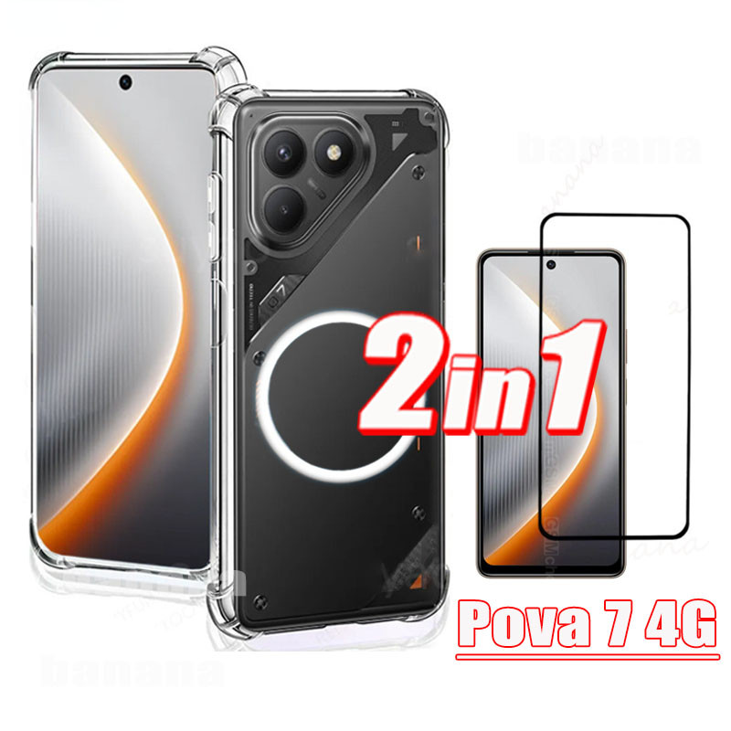 Tecno Pova 7 เคสโทรศัพท์กันกระแทกพร้อมแหวนแผ่นเหล็ก Magnetfor สําหรับ Tecno Pova7 Pova 7 Ultra Pova 