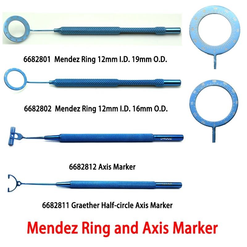 Mendez แหวน Mendez องศาเกจ Graether แกนครึ่งวงกลม Marker Bubble Toric Marker