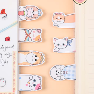 30 ชิ้นน่ารักแมวและสุนัขชุดที่คั่นหนังสือรูปทรงพิเศษนักเรียนมินิผู้ถือหน้าหนังสือ