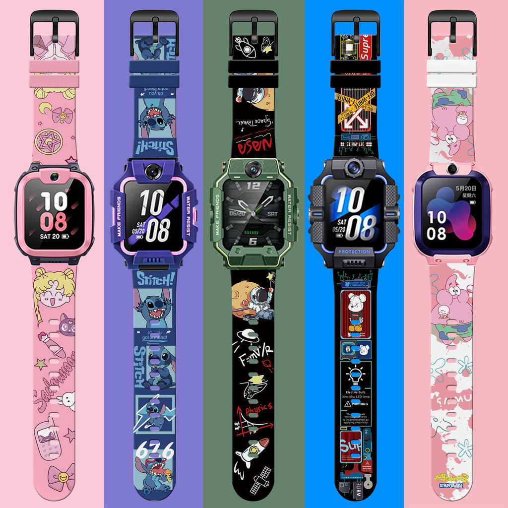 การ์ตูนสาวสวยสําหรับ For Mibro Kids smart watch Phone Z5 สายซิลิโคน สำหรับ สายซิลิโคน